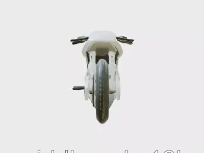 Futuristic Hoverbike with Aerodynamic Frame and Console Displays Low-poly 3D model