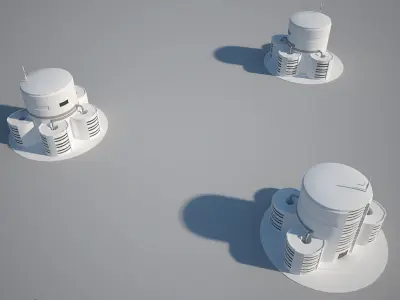 Industrial Building 04 Low-poly 3D model