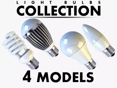 Light Bulbs E27 Collection volume 1 3D model