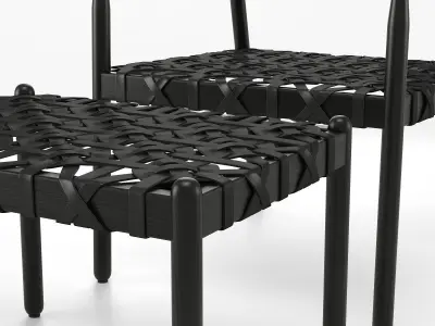 Fay Lounge Chair and Ottoman 3D model