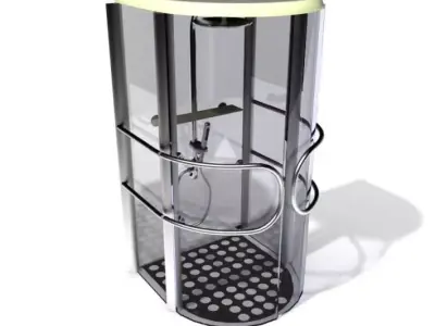 Modern Closed Shower 3D model