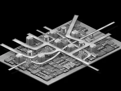 Future World - Residential Area 10 3D model