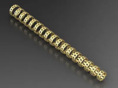 Link Chain Ring full size 4-12 US 3D print model