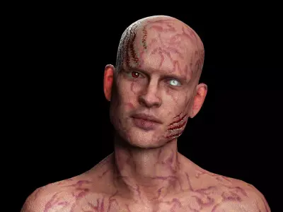 Male Zombie Low-poly 3D model