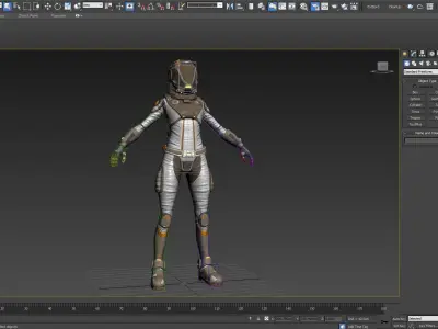 Mars Suit - Female Low-poly 3D model