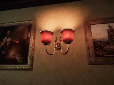 Wall Lamp Low-poly 3D model