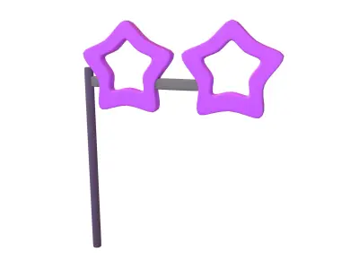 Carnival Mask with Star Shaped v1 006 Low-poly 3D model
