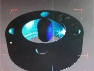 Modeling ball bearing on computer screen 3D model