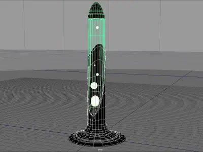 LAVALAMP rocket launcher Low-poly 3D model