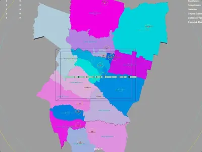 Tucuman  Argentina map region geography political geographic 3D model