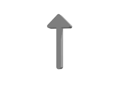 3d arrow alt up Low-poly 3D model