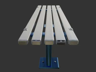 Bench Clean Metal 3D model