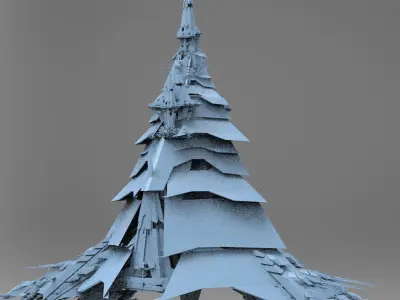 Amon Ra Sci fi Pyramid Bridges 3 3D model