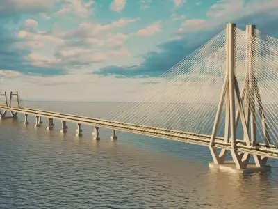 Bandra Worli Sea Link 3D Model 3D model