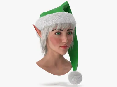  Christmas Elf Female Head 6 