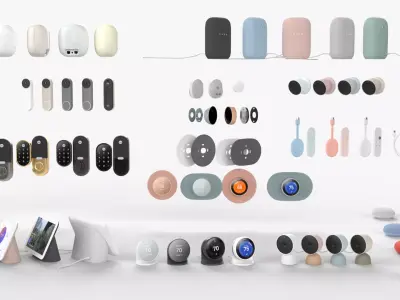 Google Full Smart Home collection All products and colors 3D model