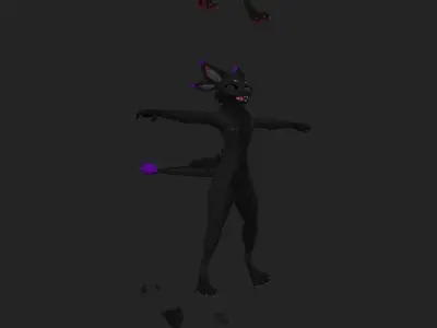 Deuzear Enderman Texture FREE VRChat Audiolink Emission Matcap Texture