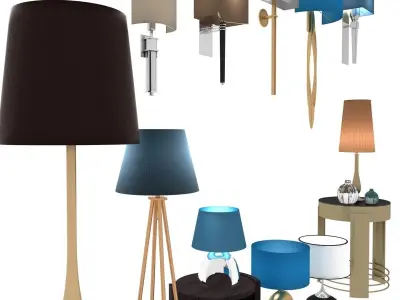 Lighing furniture set 3D model