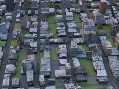 City 47 Low-poly 3D model