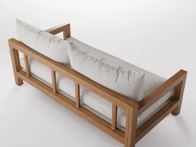 Outdoor Patio 2 Seat Sofa 3D model