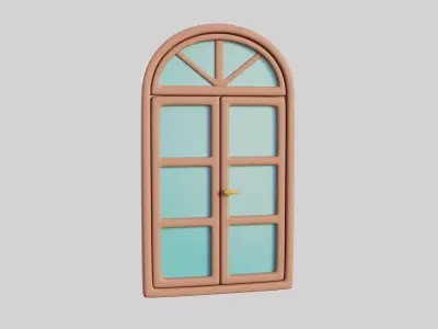 Cartoon Window 12a 3D model