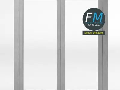 2 panels window 3D model