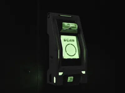 Sci Fi Scanner Display v2 Low-poly 3D model