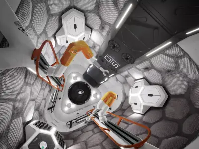 Sci-fi Spacecraft Interior Low-poly 3D model