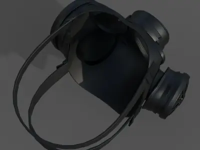 gas mask scifi protection futuristic Low-poly 3D model