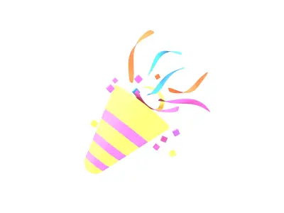 Party Popper v2 001 Low-poly 3D model