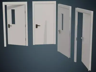Hospital Door 2 Basic  Low-poly 3D model