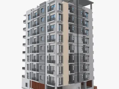 Apartment Building 2 3D model