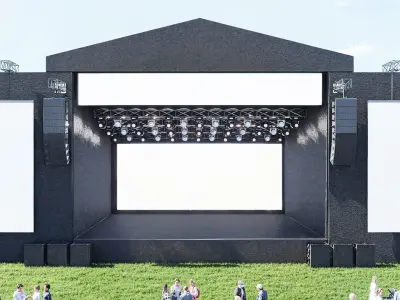 Modern Concert Stage 3D model