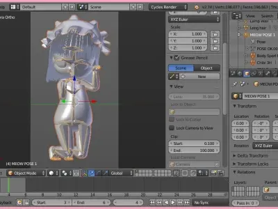 Aiko Chibi Girl Doll 3D model