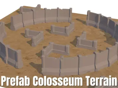 Prefab Colosseum Modular Terrain STL Set 3D print model