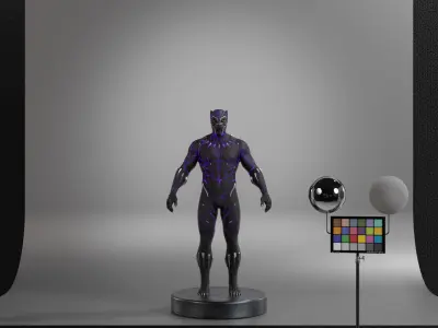 Black Panther - T Challa Low-poly 3D model