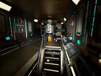 Sci-Fi Planetary Outpost - Modular Constructor low-poly stylized Low-poly 3D model