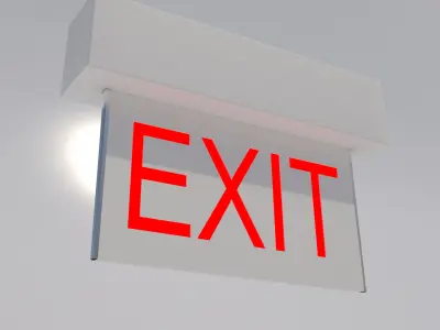 Exit Sign-001 3D model