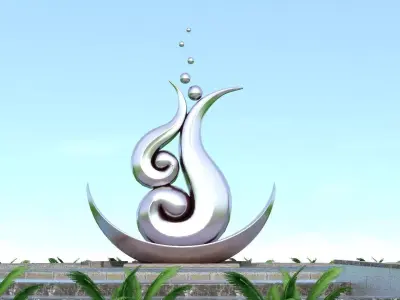 statue sculptures bronze street urban environment city 3D model get