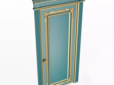 Carved Door Classic 01803 Low-poly 3D model