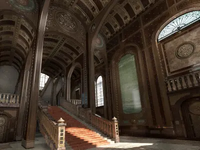  Conceptual Castle interiors Low Poly PBR Parts 1,2,3 