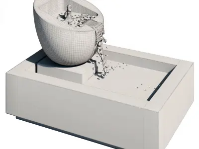 Genesis II Garden Water Fountain 3D model