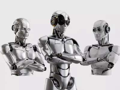 Futuristic Robots Pack Android Collection of 3 3D model