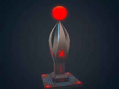 Sci-fi Building - 06 Low-poly 3D model