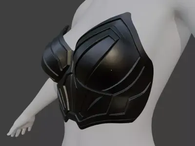 SLEEK SCI-FI BREASTPLATE 3D print model