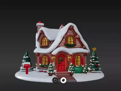 Cozy 3D Christmas Cottage Series 1 3D print model