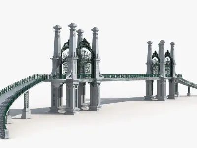  European Style Bridge 3D model