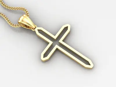 Cross Light Gold 4CP047 3DM STL 3D print model