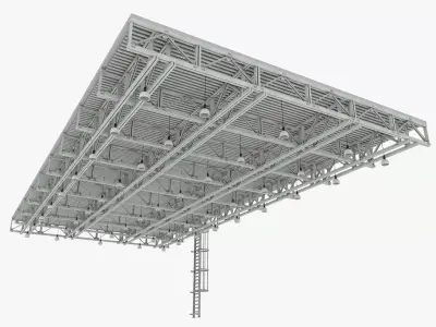 Ceiling Ventilation Pipes 14 3D model