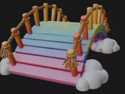 cartoony Bridge 3d Model 3D model